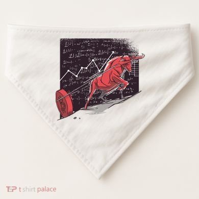 Stock Market Bitcoin Bull USA-Made Doggie Bandana