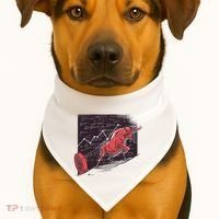 Stock Market Bitcoin Bull USA-Made Doggie Bandana thumb 1