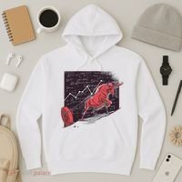Stock Market Bitcoin Bull Hoodie thumb 3