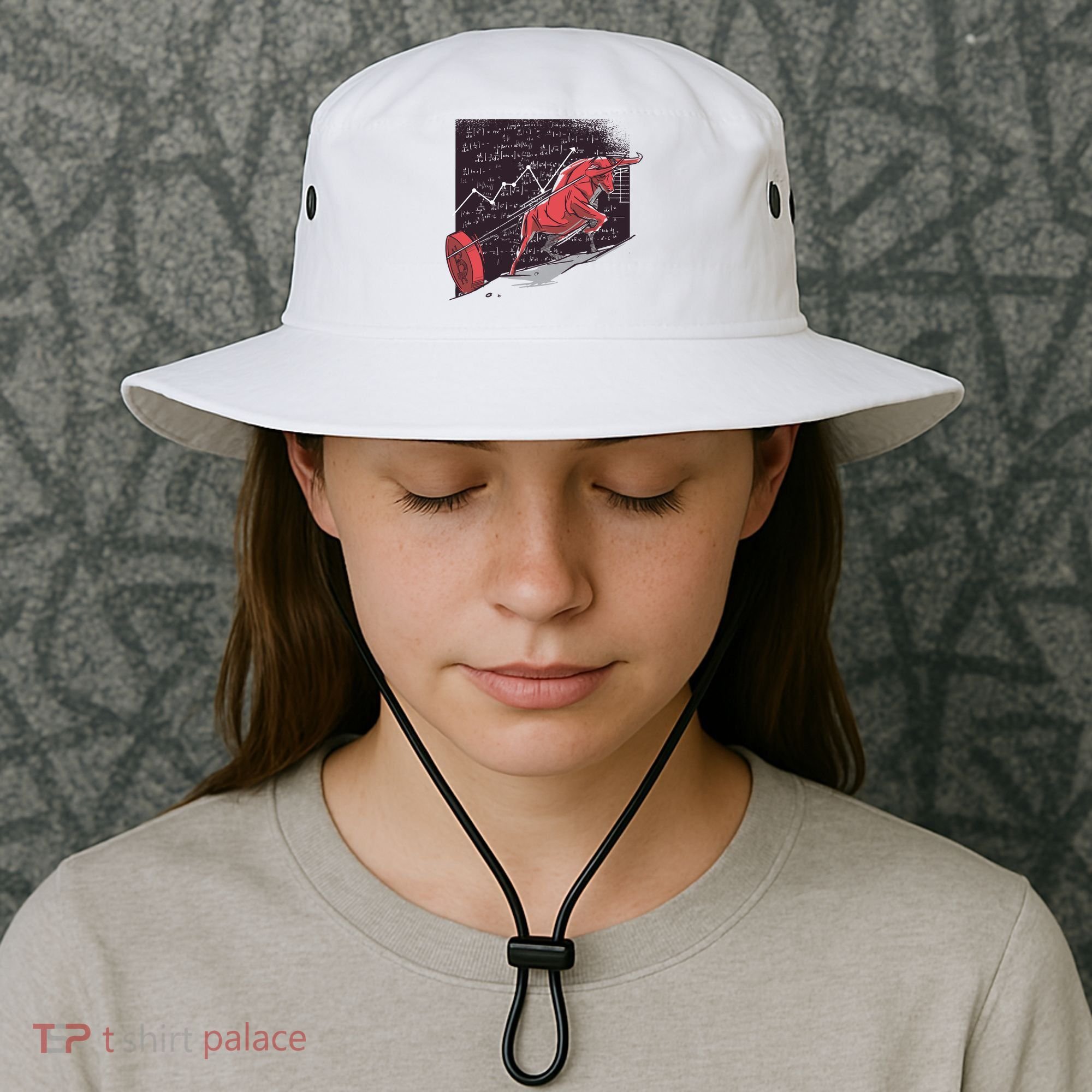 Stock Market Bitcoin Bull Bucket Hat
