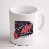 Stock Market Bitcoin Bull Coffee Mug thumb 1