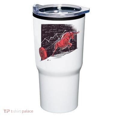 Stock Market Bitcoin Bull Tumbler