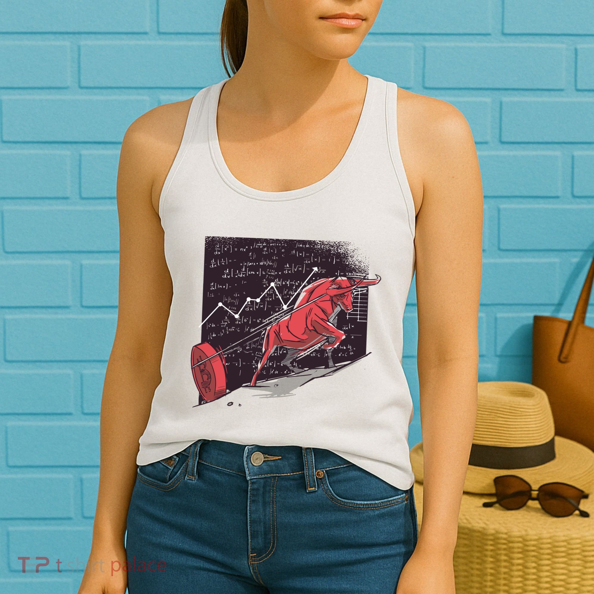 Stock Market Bitcoin Bull Women's Tank Top