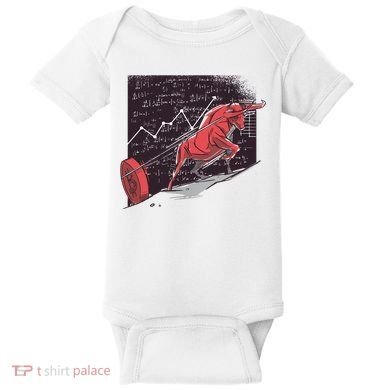 Stock Market Bitcoin Bull Baby Bodysuit