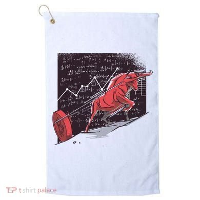 Stock Market Bitcoin Bull Golf Towel