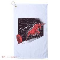 Stock Market Bitcoin Bull Golf Towel thumb 0