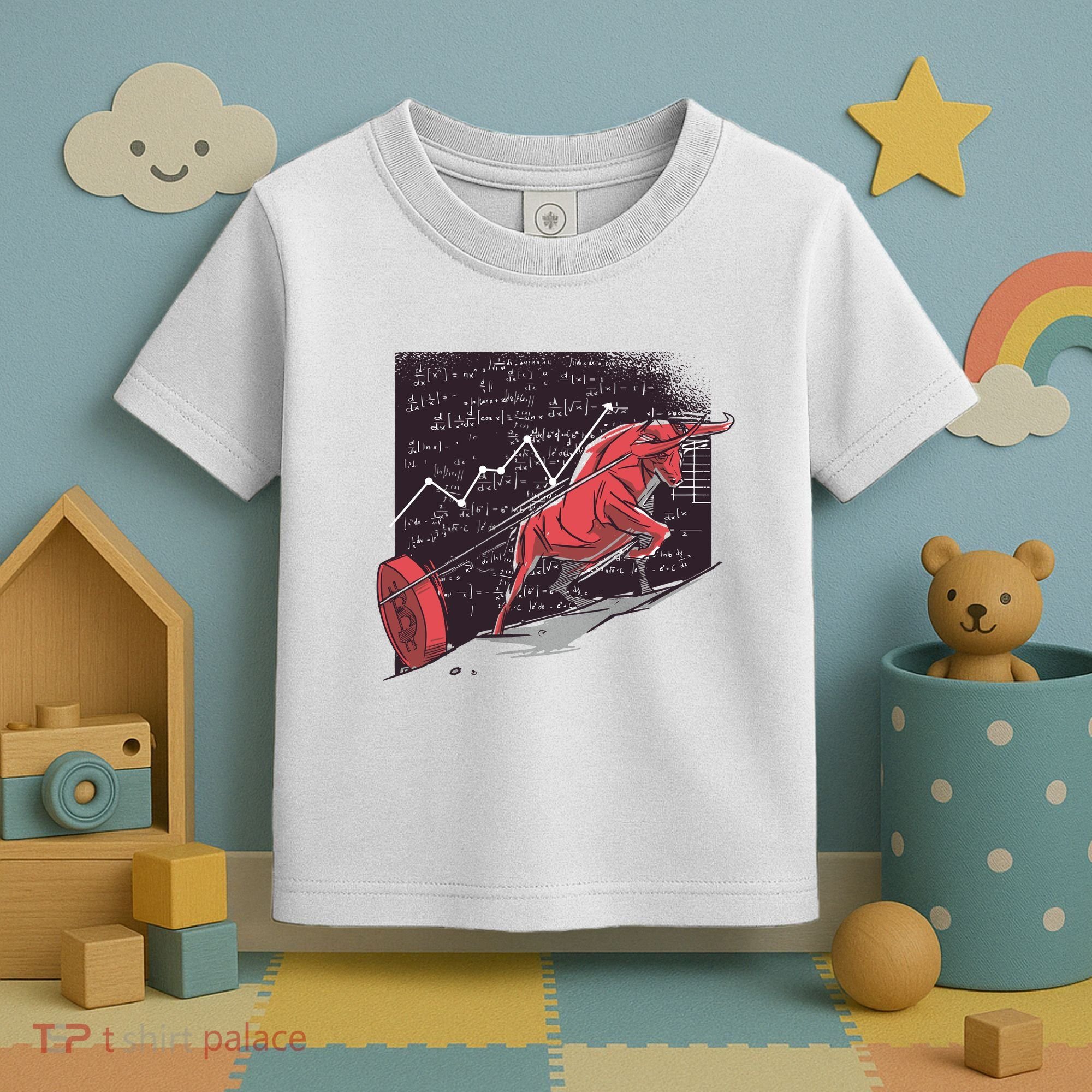 Stock Market Bitcoin Bull Toddler T-Shirt