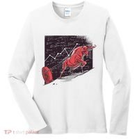 Stock Market Bitcoin Bull Women's Long Sleeve Shirt thumb 0