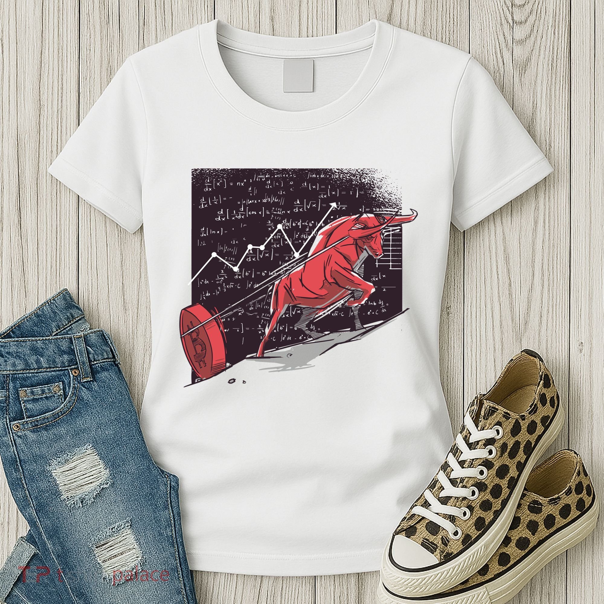Stock Market Bitcoin Bull Women's T-Shirt