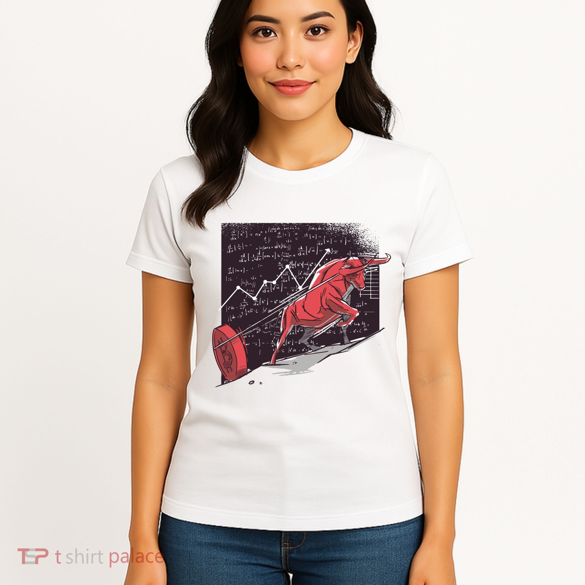 Stock Market Bitcoin Bull Women's T-Shirt