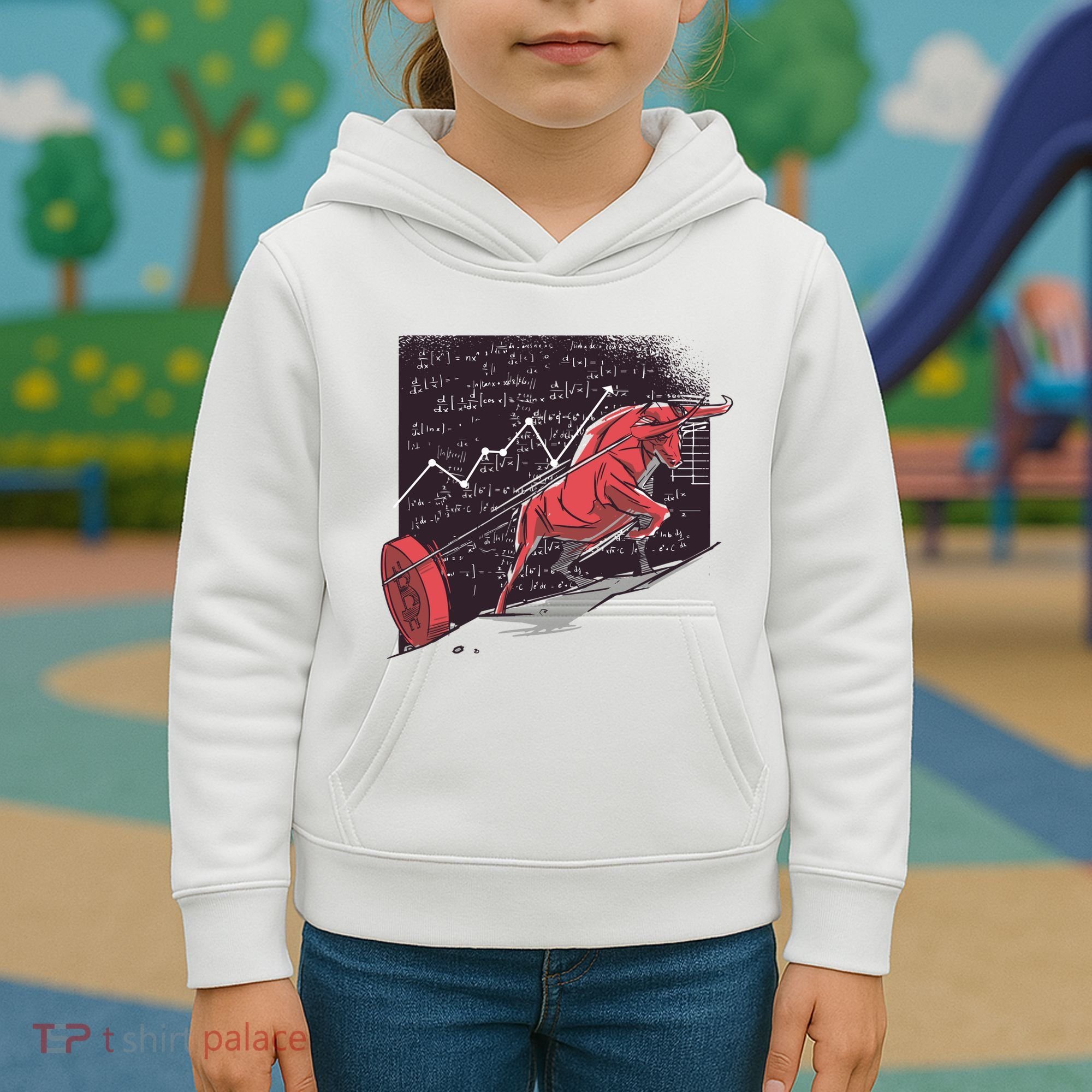 Stock Market Bitcoin Bull Kids Hoodie