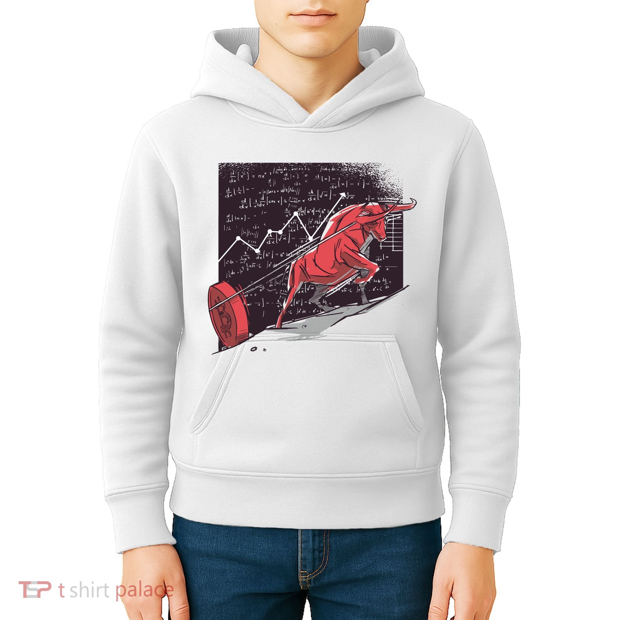 Stock Market Bitcoin Bull Kids Hoodie