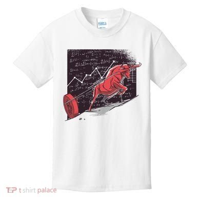 Stock Market Bitcoin Bull Kids T-Shirt