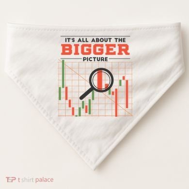 Stock Market Graph Bigger Picture USA-Made Doggie Bandana
