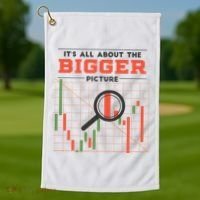 Stock Market Graph Bigger Picture Golf Towel thumb 1