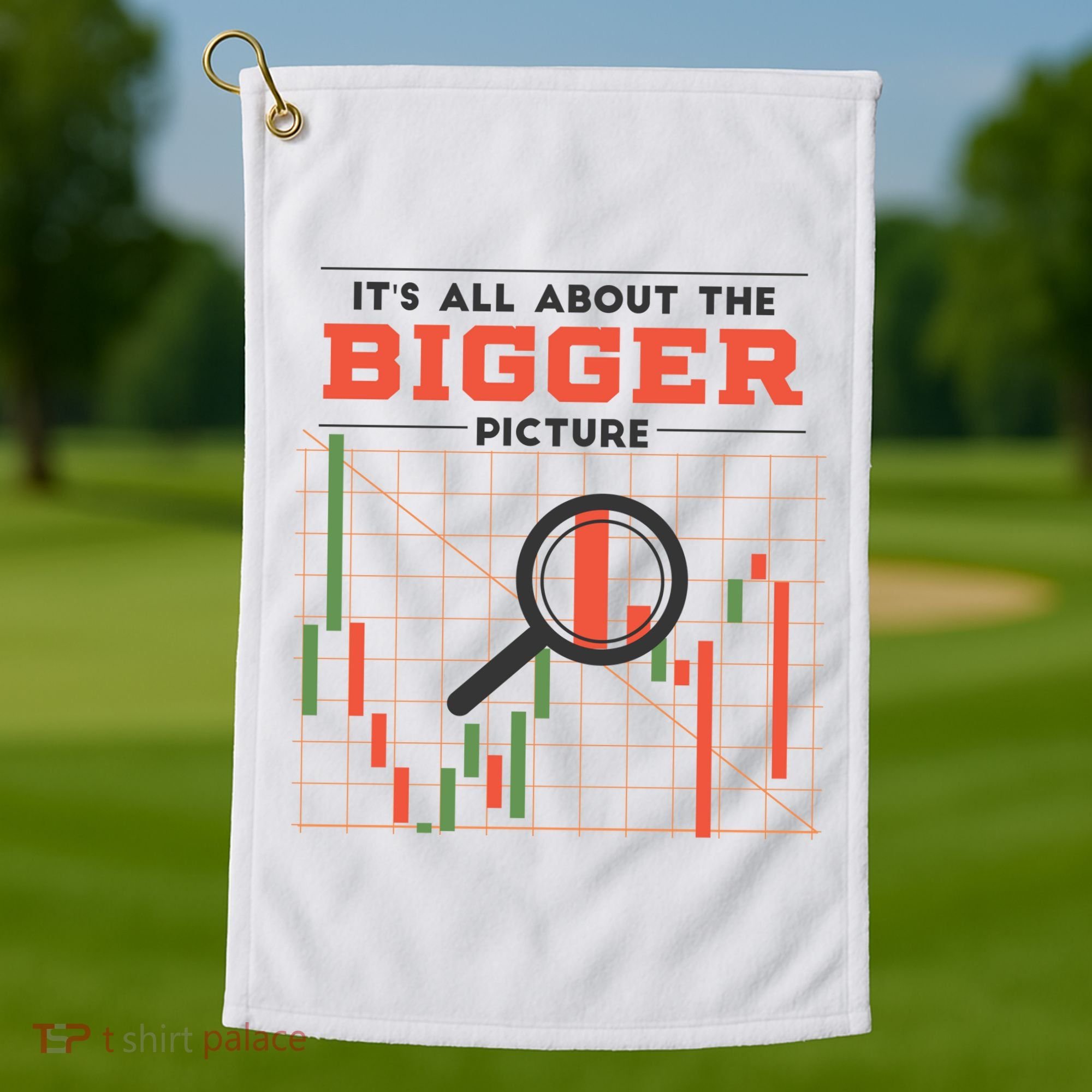 Stock Market Graph Bigger Picture Golf Towel