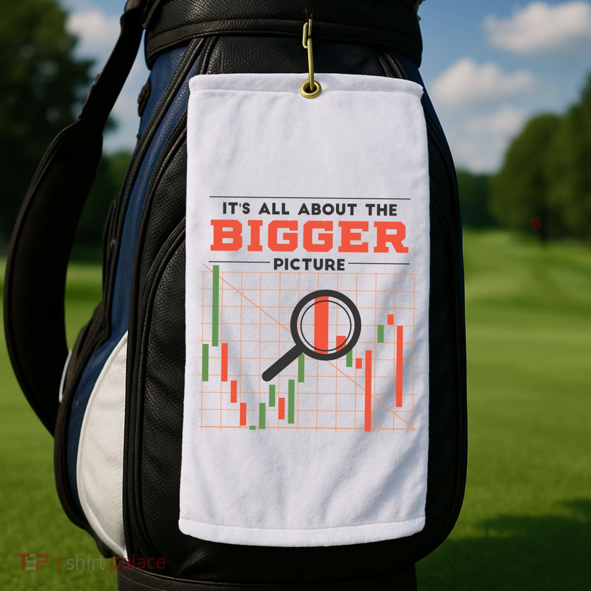 Stock Market Graph Bigger Picture Golf Towel