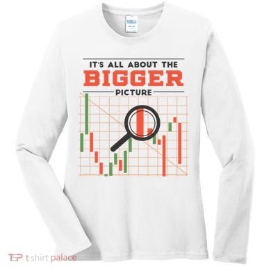Stock Market Graph Bigger Picture Women's Long Sleeve Shirt
