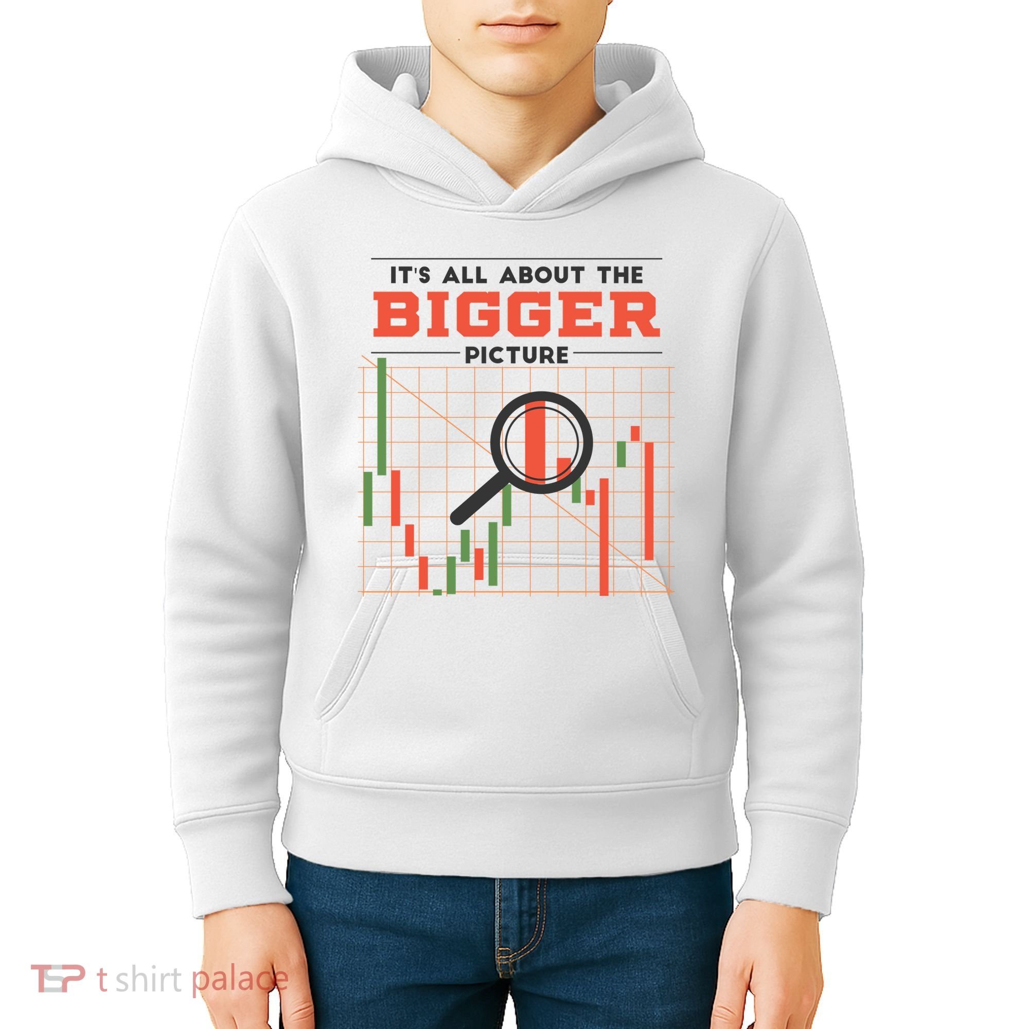 Stock Market Graph Bigger Picture Kids Hoodie
