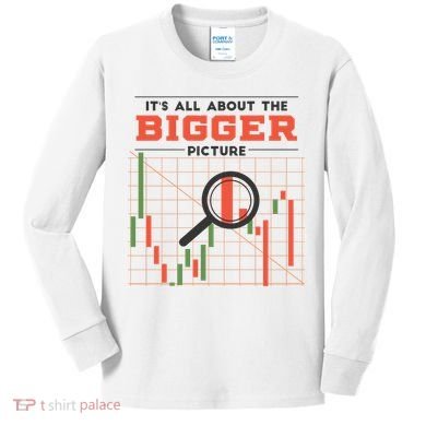 Stock Market Graph Bigger Picture Kids Long Sleeve Shirt