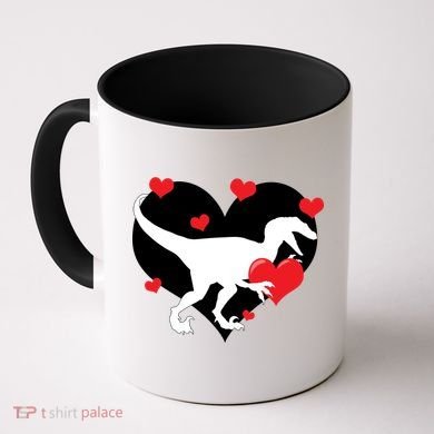 Stole My Heart Cute Dinosaur Coffee Mug