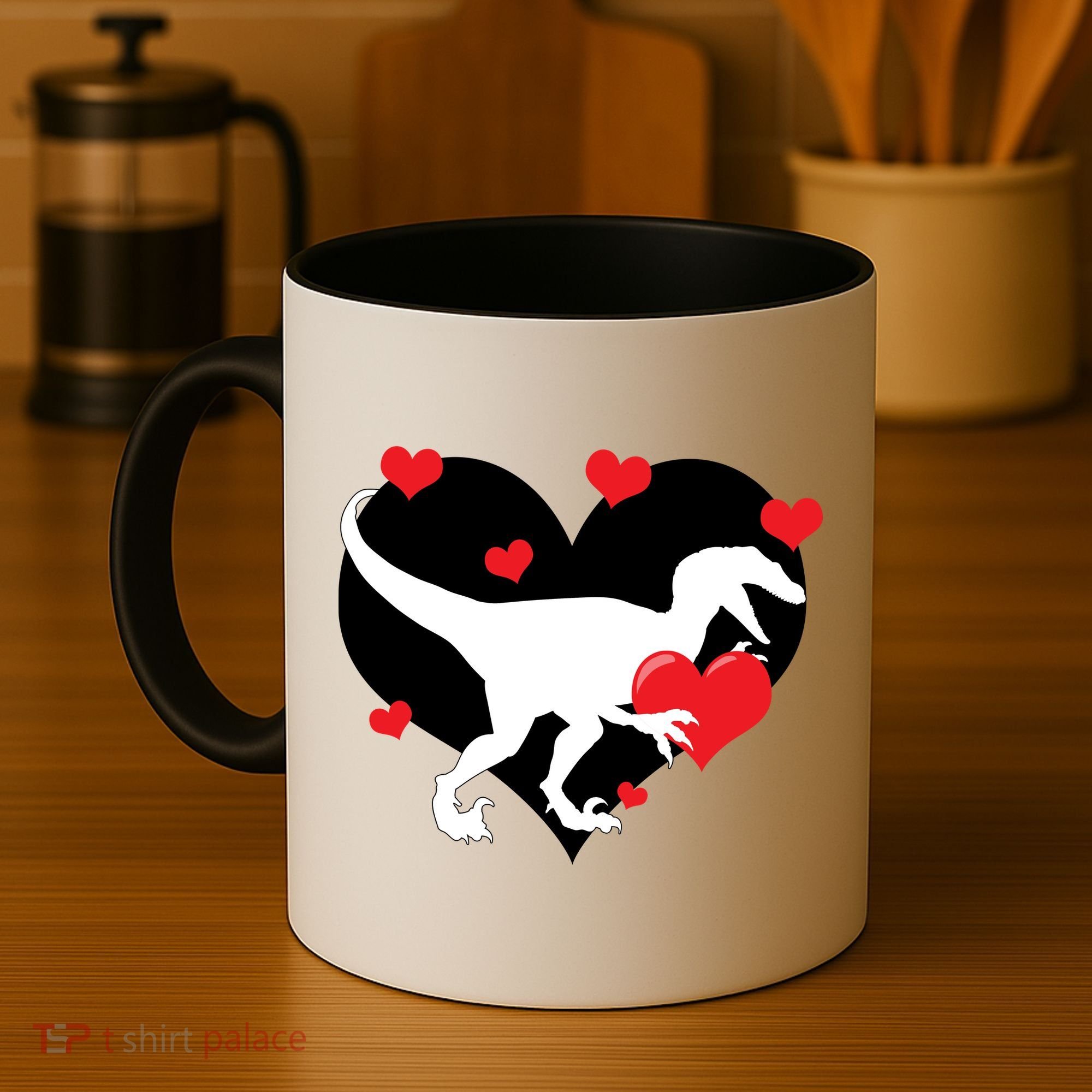 Stole My Heart Cute Dinosaur Coffee Mug