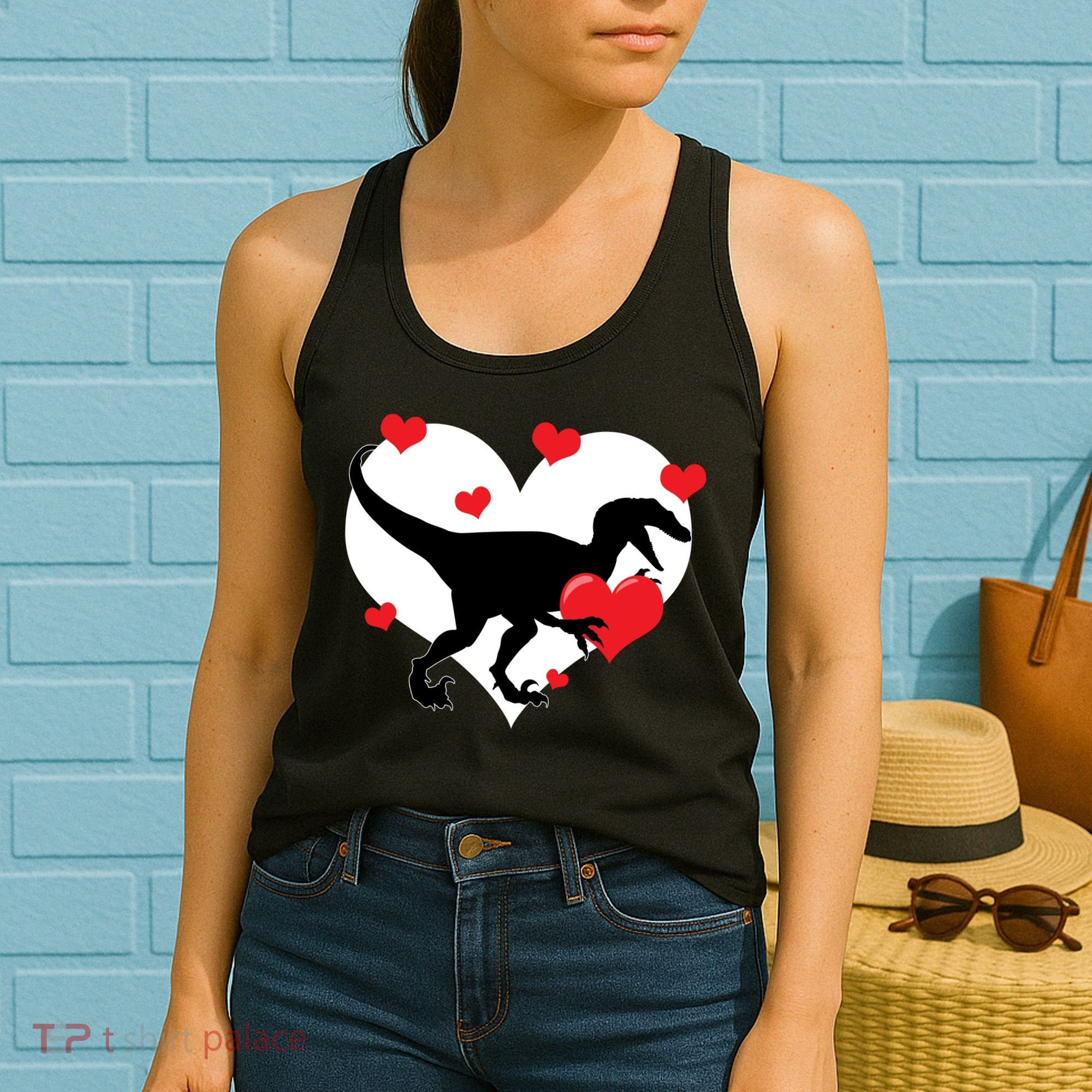 Stole My Heart Cute Dinosaur Women's Tank Top