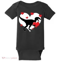 Stole My Heart Cute Dinosaur Baby Bodysuit thumb 0