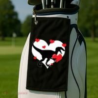 Stole My Heart Cute Dinosaur Golf Towel thumb 2