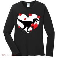 Stole My Heart Cute Dinosaur Women's Long Sleeve Shirt thumb 0