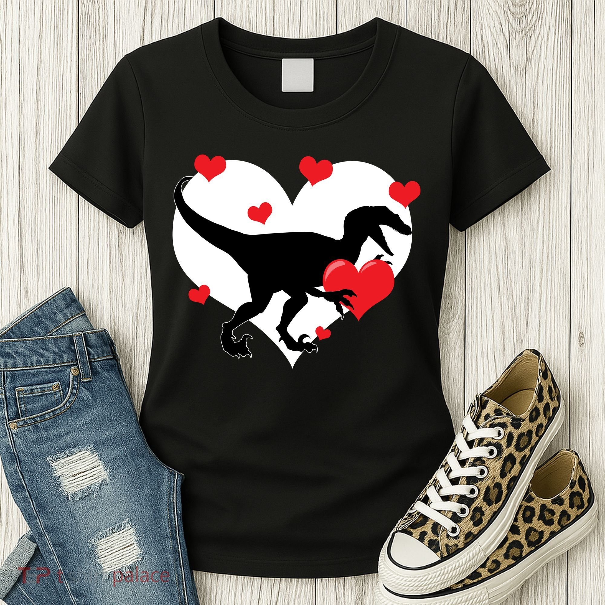 Stole My Heart Cute Dinosaur Women's T-Shirt