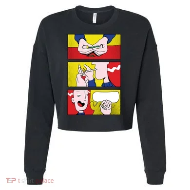 Stoner Comic Cropped Pullover Crew