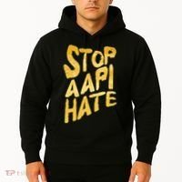 Stop AAPI Hate Painted Hoodie thumb 2
