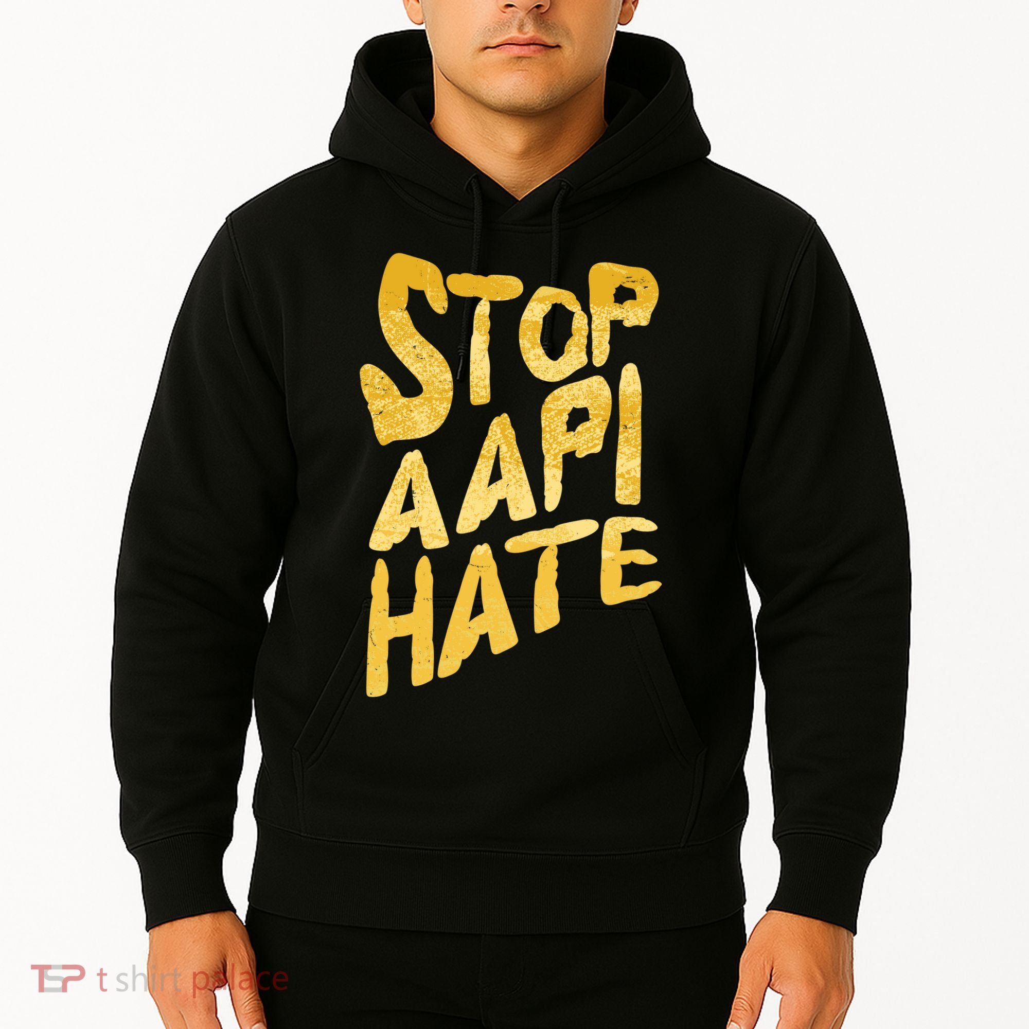 Stop AAPI Hate Painted Hoodie