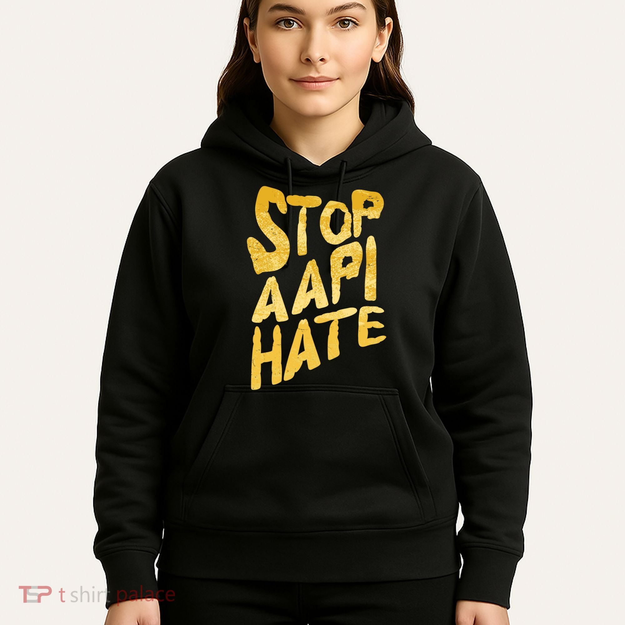 Stop AAPI Hate Painted Hoodie