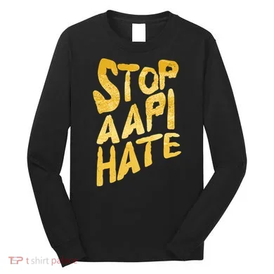 Stop AAPI Hate Painted Long Sleeve Shirt