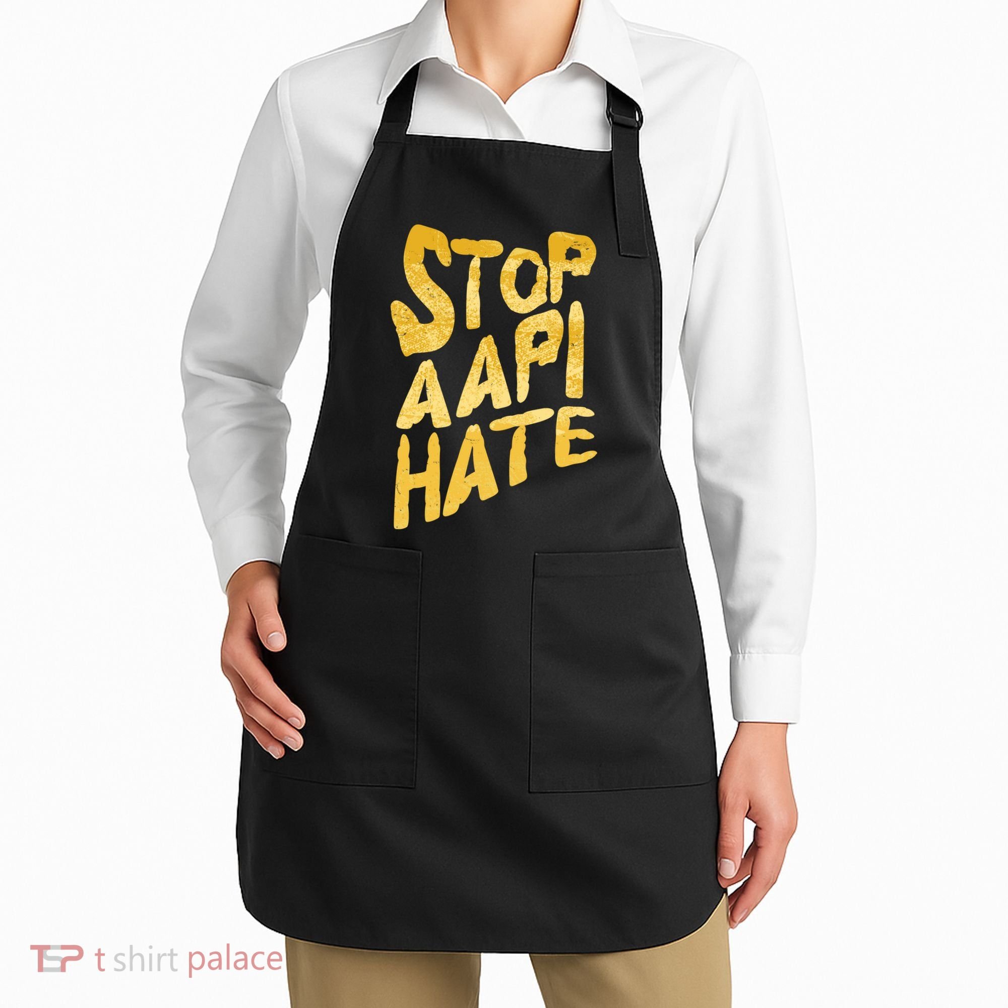 Stop AAPI Hate Painted Apron