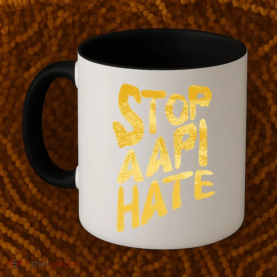 Stop AAPI Hate Painted Coffee Mug