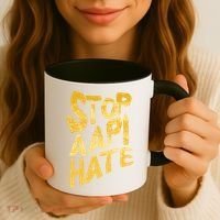 Stop AAPI Hate Painted Coffee Mug thumb 3