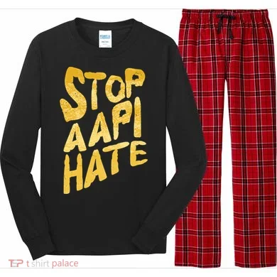 Stop AAPI Hate Painted Long Sleeve Pajama Set