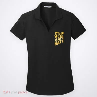 Stop AAPI Hate Painted Women's Dry Zone Grid Polo
