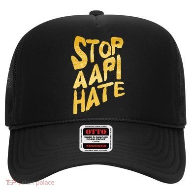 Stop AAPI Hate Painted Hat