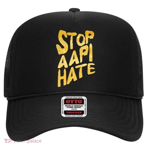 Stop AAPI Hate Painted Hat in the selected color