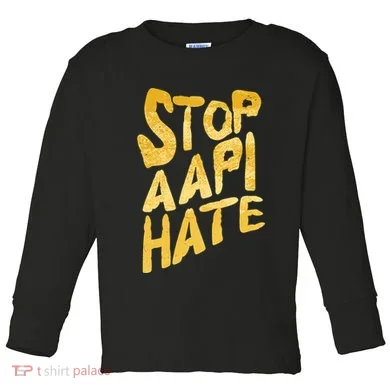 Stop AAPI Hate Painted Toddler Long Sleeve