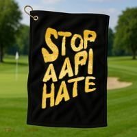 Stop AAPI Hate Painted Golf Towel thumb 1