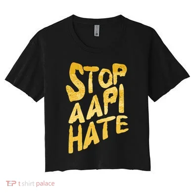 Stop AAPI Hate Painted Women's Crop Top Tee