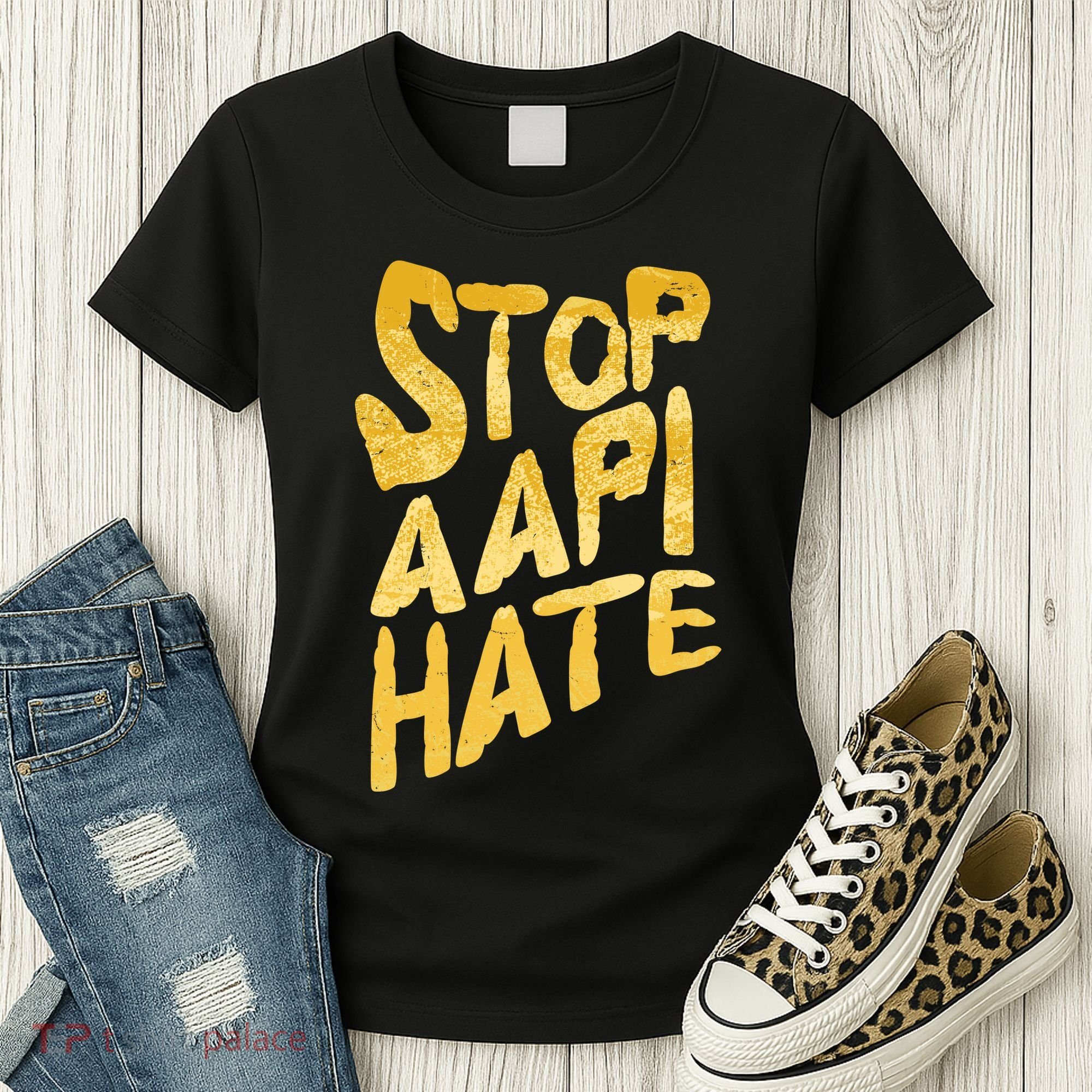 Stop AAPI Hate Painted Women's T-Shirt