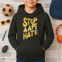 Stop AAPI Hate Painted Kids Hoodie thumb 2