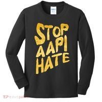 Stop AAPI Hate Painted Kids Long Sleeve Shirt thumb 0