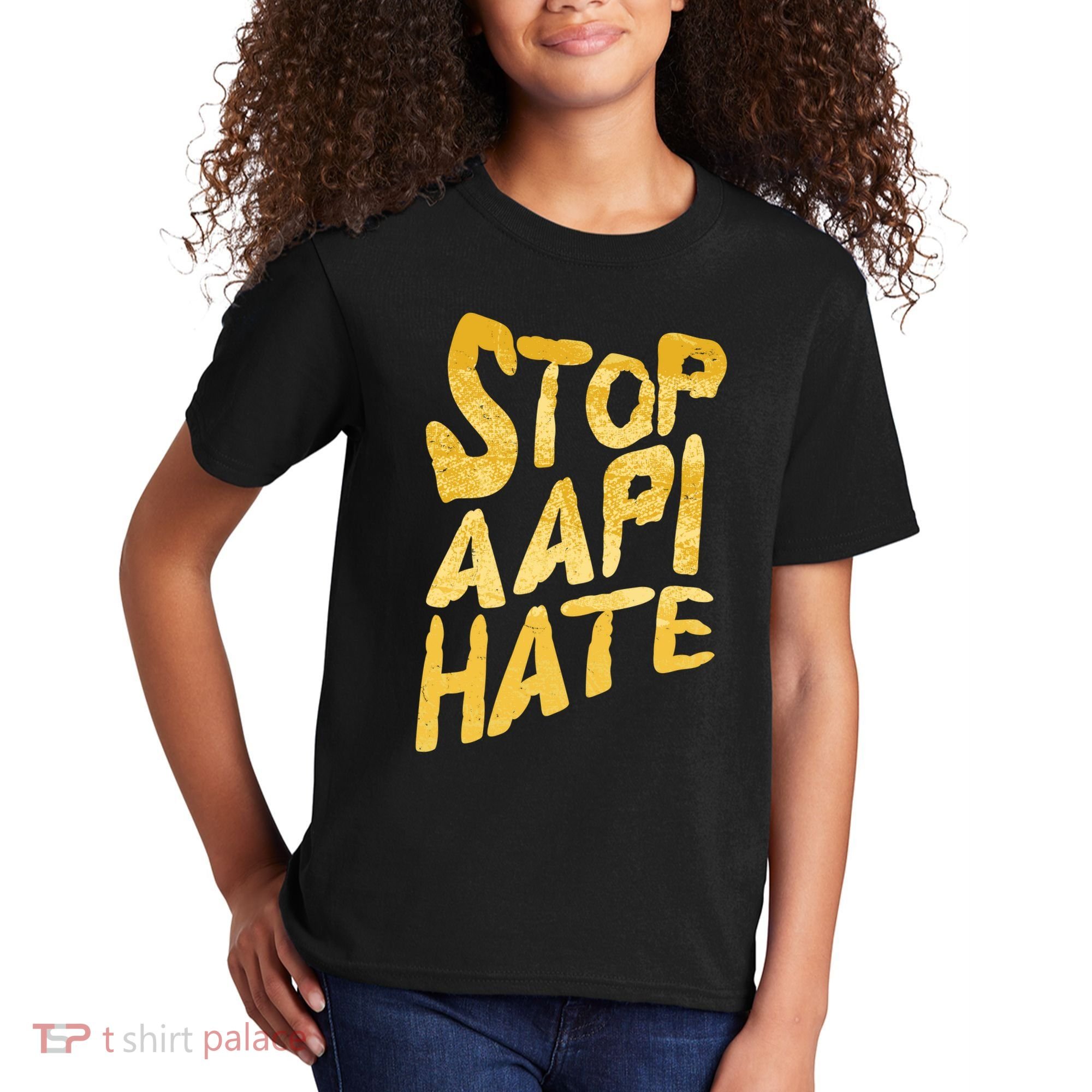 Stop AAPI Hate Painted Kids T-Shirt